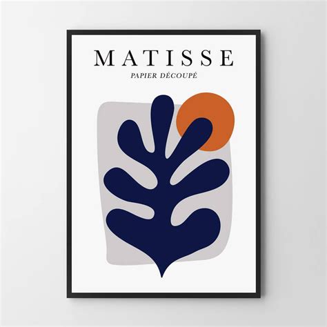 Plakat Hog Studio Matisse Navy Blue A X Cm Hog Studio Sklep