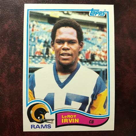 Topps Set Leroy Irvin Rookie Los Angeles Rams Nm Mint High