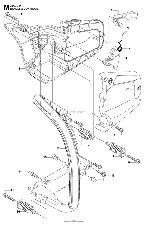 Husqvarna 455 RANCHER (2011-01) Parts Diagram for HANDLE CONTROLS