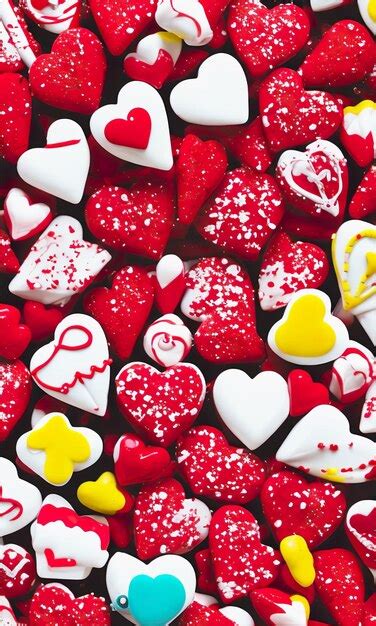 Día De San Valentín Corazones De Caramelo Para Colorear Foto Premium