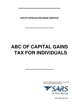 Fillable Online South African Revenue Service Abc Of Capital Gains Tax