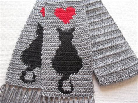 kitty kitty Cat Crochet Scarf, Gato Crochet, Crochet Animal Hats, Crochet Mittens Free Pattern ...