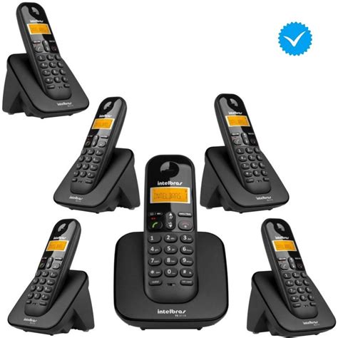 Telefone Sem Fio Ts 3110 5 Ramal Intelbras Combo Oficial No Shoptime