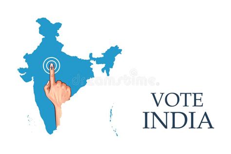 Indian People Hand with Voting Sign Showing General Election of India ...