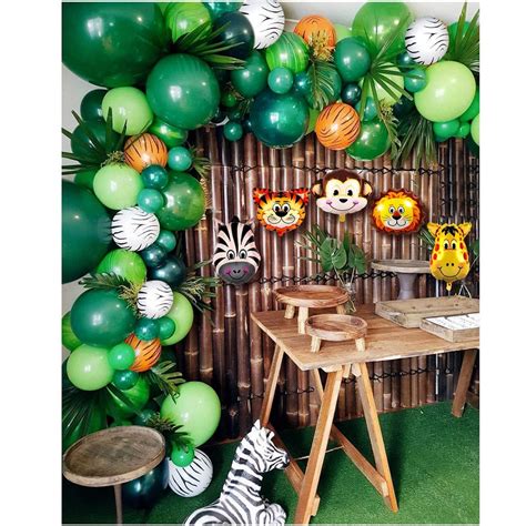 Jungle Theme Birthday Decorations, Jungle Theme Birthday Party Balloon ...