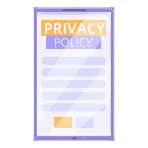 Premium Vector | Tablet privacy policy icon cartoon vector private data