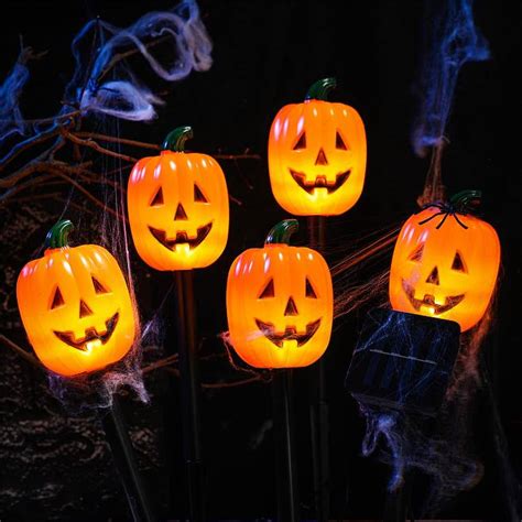 Amazon Retisee Pcs Halloween Pumpkin Pathway Markers Lights