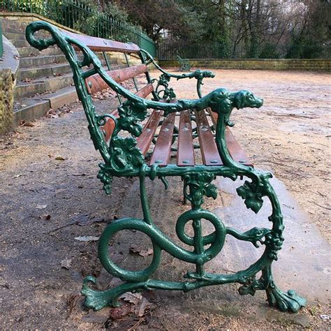 Art Nouveau Style Benchwith Raindrops In Avenham Park Preston Art Nouveau Furniture Art