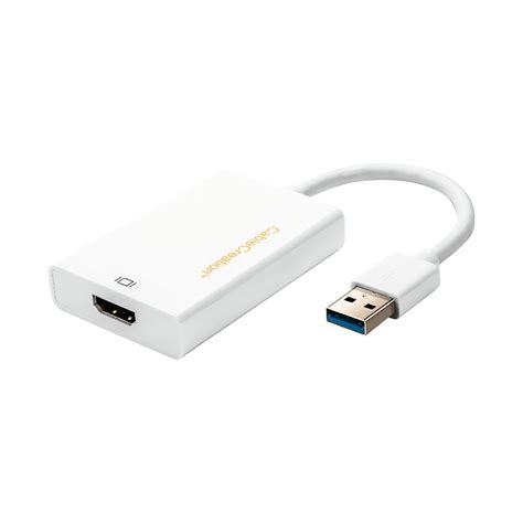 Cablecreation Usb Hdmi Adapter With Displaylink Chip Usb 3 0 To Hdmi External Display Graphics