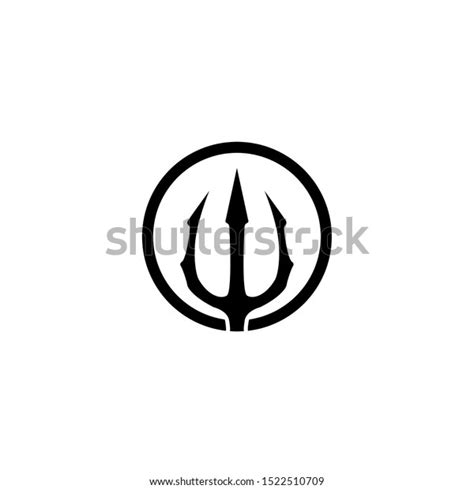 Trident Triton Logo Design Circle Shape Stock Vector (Royalty Free) 1522510709