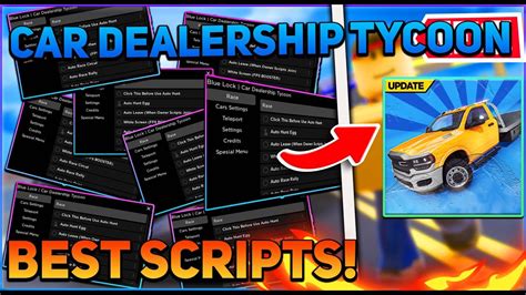 New Car Dealership Tycoon Script Gui Hack Auto Farm Inf Money