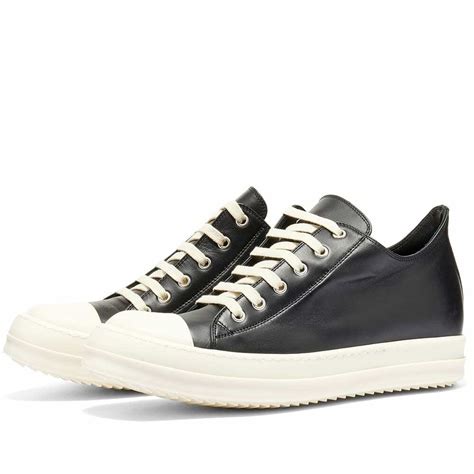 Rick Owens Womens Low Sneakers In Blackmilk Rick Owens