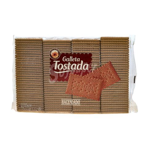 Hacendado Galleta Tostada 4 Tubos 800 G