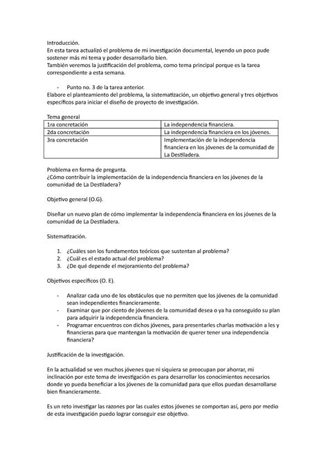 Tarea Iv De Metodolog A De La Investigaci N Introducci N En Esta