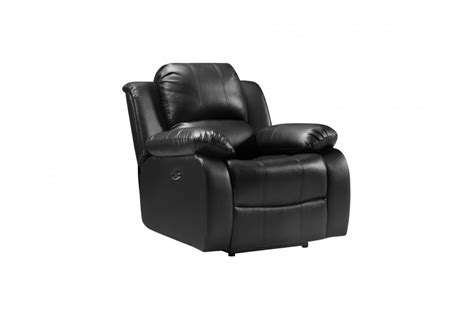 Valencia Genuine Black Leather Recliner Armchair Furnitureinstore