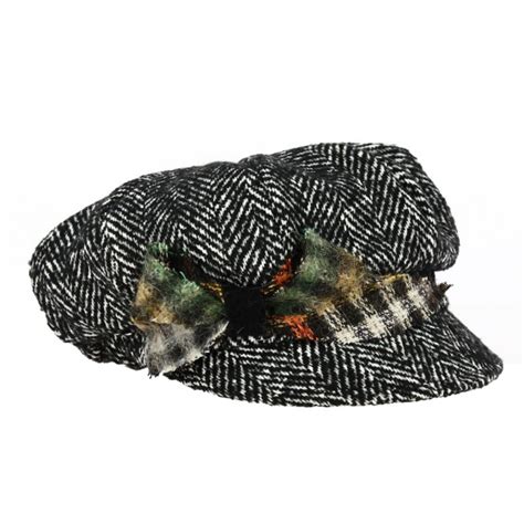 Casquette Gavroche Chevrons Laine Gris Traclet R F Rence