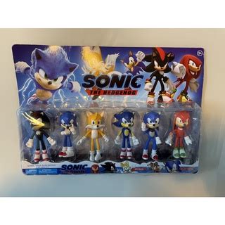 Kit Sonic Cartela Bonecos Personagens Filme Novo Sonic Tail Knuckles