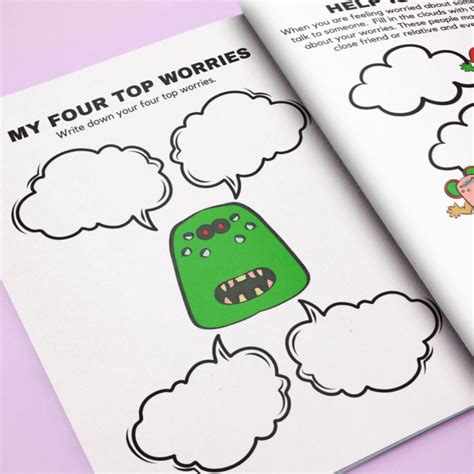 Printable The Worry Monster Workbook Ky Designx