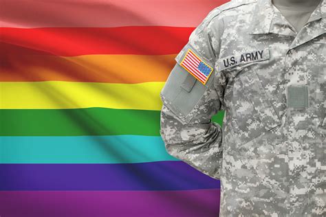 American Soldier With Flag On Background Lgbt People • Objektiiv