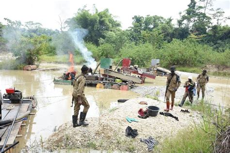 Operation Vanguard Strikes Destroys Equipment Arrests Illegal Miners