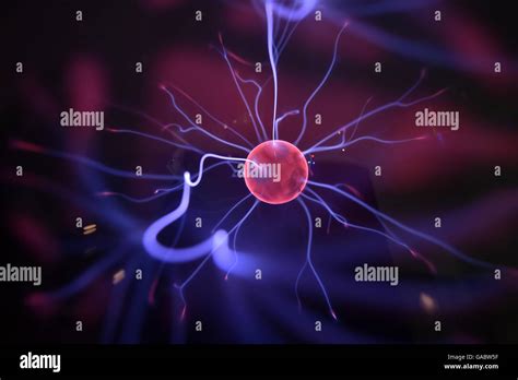 Tesla coil - physics experiment in laboratory Stock Photo - Alamy