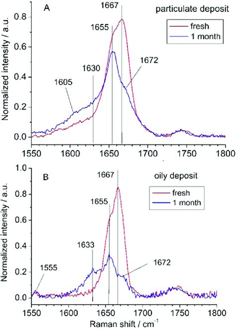 Part Of The Normalized Raman Spectra Measured At Different Times On A