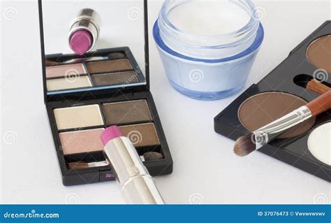 What Are Inside A Woman S Powder Box Stock Image Image Of Cosmetic