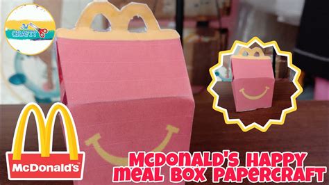 Mcdonald S Happy Meal Box Papercraft Youtube