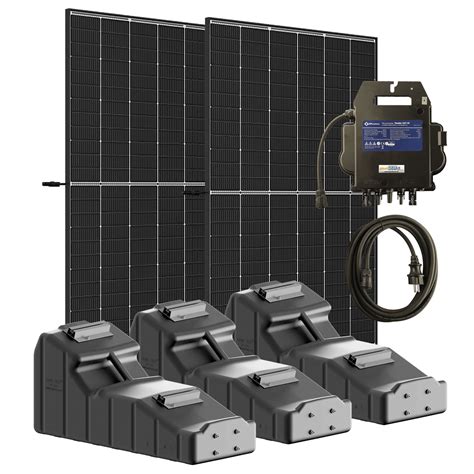 Plenti SOLAR Balkonkraftwerk 900Wp 800W Flachdach Ballast 2 Module