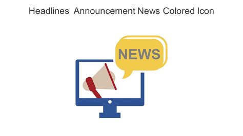 Headlines Announcement News Colored Icon In Powerpoint Pptx Png And ...