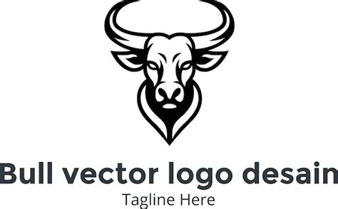 Premium Vector | A black and white logo for a bull logo