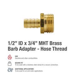 3 4 MGHT X 1 2 Barb Brass Reducing Adapter At Menards