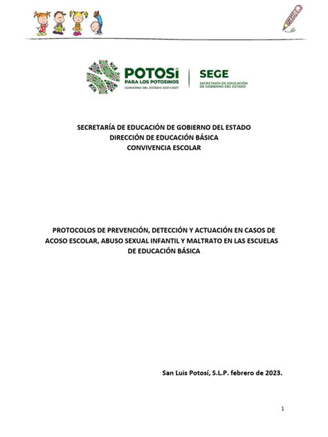 Protocolo Para La Prevencion Deteccion Y Actuacion En Casos De Abuso Sexual