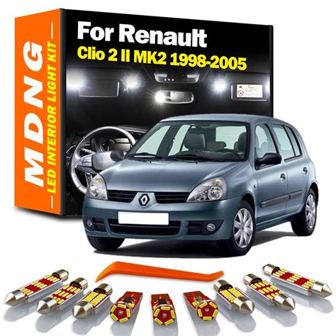 Mdng Ampoules Led Canbus Pour Renault Clio Ii Mk Lampe D Int Rieur