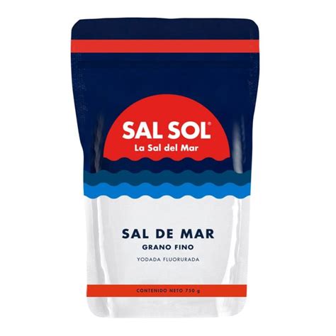 Sal De Mar Sal Sol Grano Fino Yodada Fluorada G Bodega Aurrera