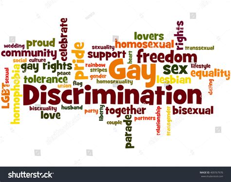 Gay Discrimination Word Cloud Concept On Stock Illustration 409767976