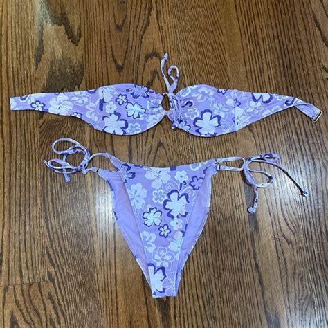 PacSun Swim Purple Flower Bikini From Pacsun In Size Small Poshmark