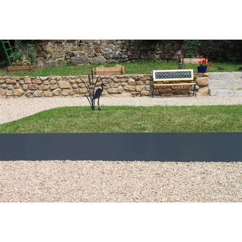 Bordure De Jardin En Acier Gris Anthracite H Cm Tout Bordure De