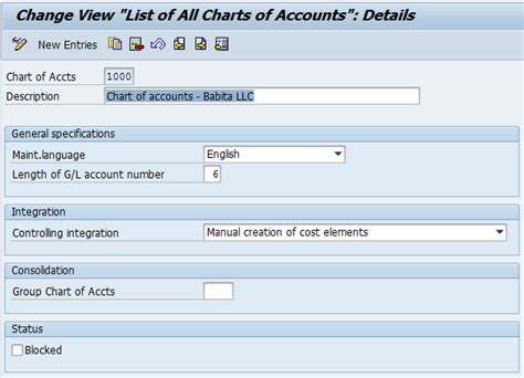 SAP Chart of Accounts - Space for SAP enthusiasts