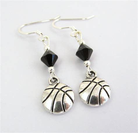 Basketball Earrings Choose A Birthstone Basketball Jewelry