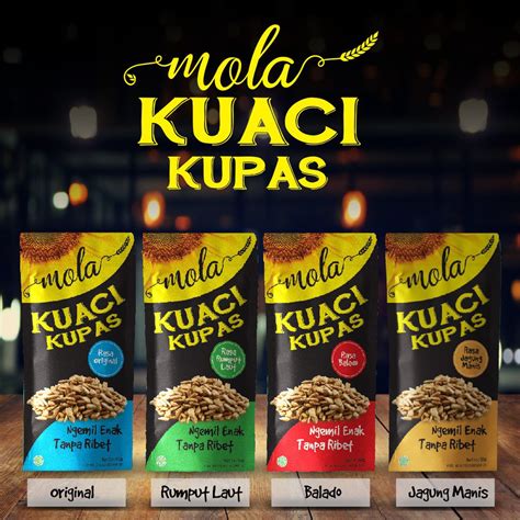 Jual SNACK MOLA KUACI KUPAS MAKANAN RINGAN KWACI BIJI BUNGA MATAHARI