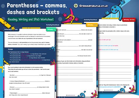 Hyphens Dashes And Parentheses Worksheet