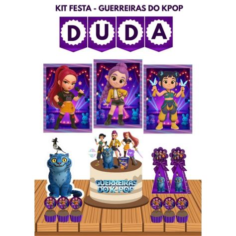Aniversário Guerreiras Do Kpop - kit Festa de aniversário das Guerreiras do Kpop - Decoração ...