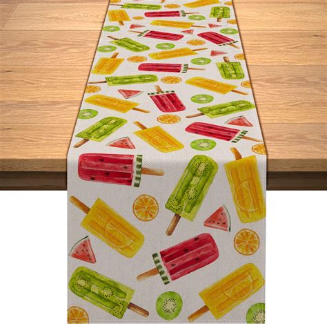 Amazon Watermelon Linen Table Runner Inches Long Colorful