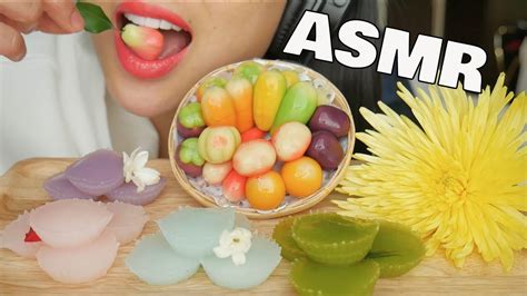 Asmr Delicate Thai Dessert ขนมลูกชุบ ขนมชั้น Soft Sticky Eating Sounds No Talking Sas Asmr