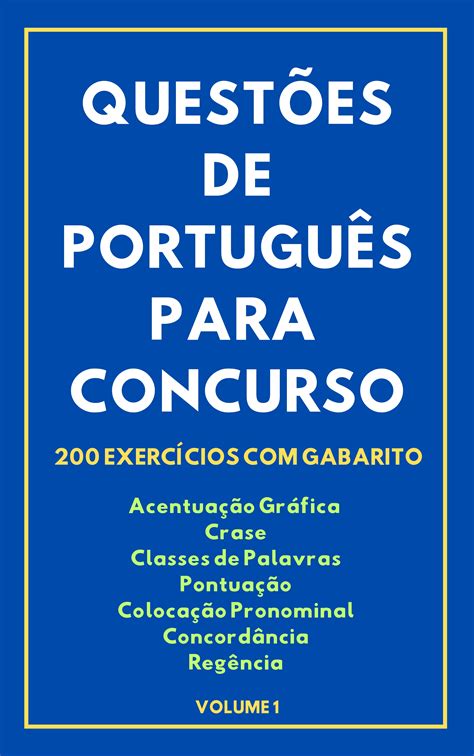 Assuntos De Portugues Para Concurso - 200 QUESTÕES DE PORTUGUÊS PARA CONCURSO - Study And Know | Hotmart
