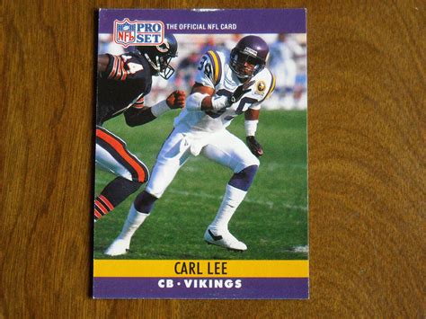 Carl Lee Minnesota Vikings 190 1990 Nfl Pro Set Football Card