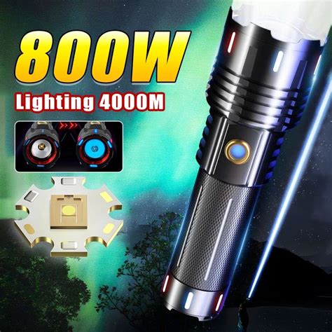 W Powerful Flashlight Rechargeable Xhp Ultra Powerful Torch