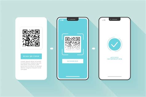 Tapes De Scan De Code Qr Sur Smartphone Vecteur Premium