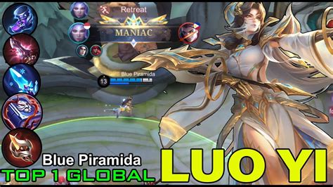 MANIAC Luo Yi One Shot Delete Enemies Top 1 Global Luo Yi By Blue